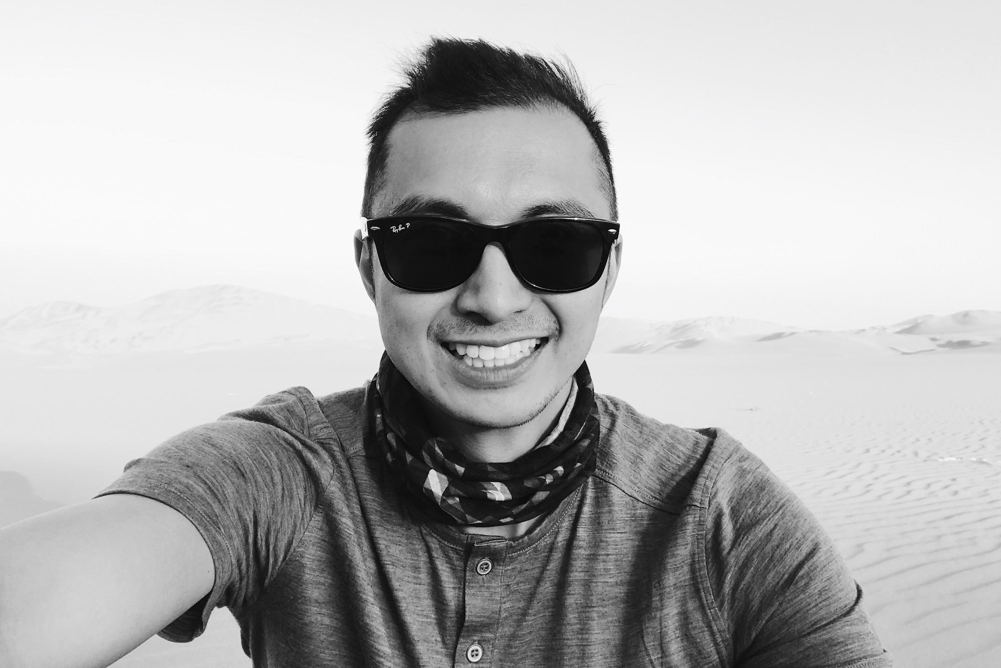 Frank in Huacachina, Peru