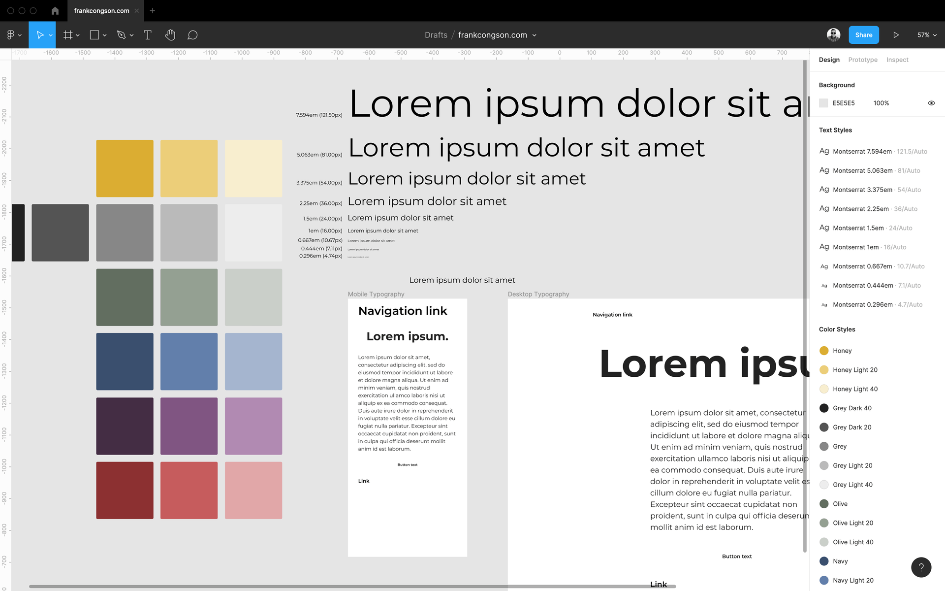 Color and typography systems in Figma